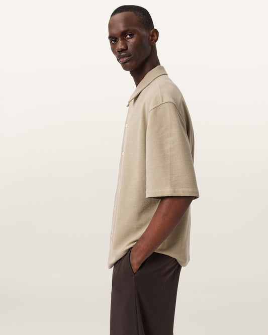 Seashell חולצה מכופתרת קצרה לגברים Stallone ALLSAINTS