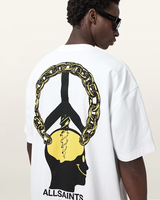 Dark Slate Gray טי שירט קצרה לגברים Screwed ALLSAINTS