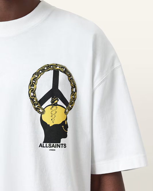 Lavender טי שירט קצרה לגברים Screwed ALLSAINTS