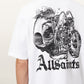 White Smoke טי שירט קצרה לגברים Panhead ALLSAINTS