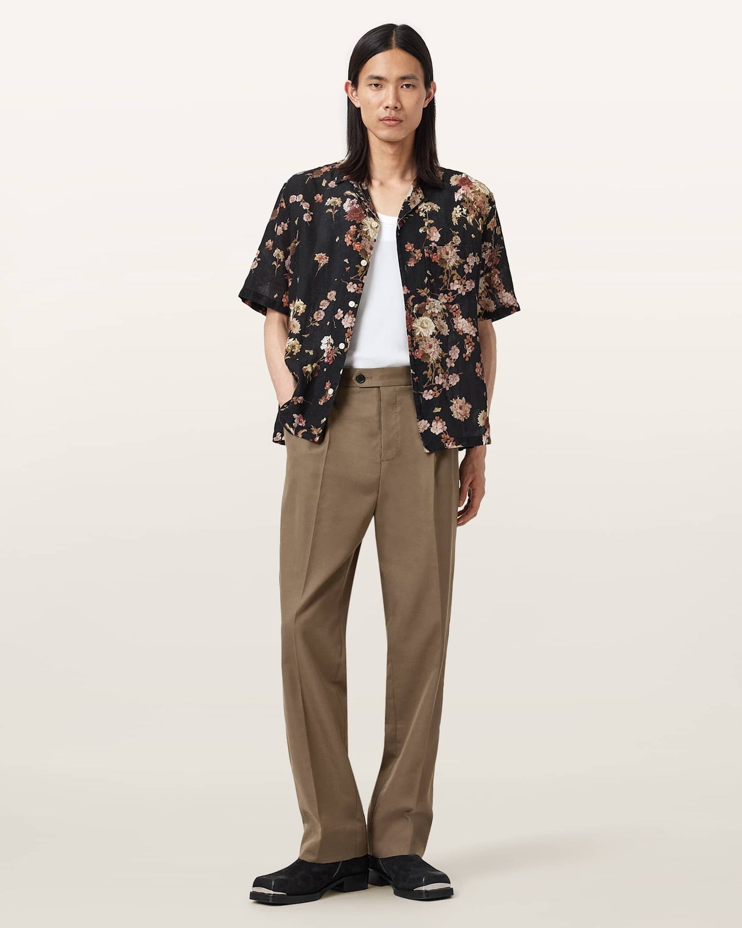 Antique White מכנסיים ארוכים לגברים Tallis Straight ALLSAINTS