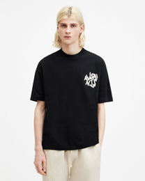 Black טי שירט קצרה לגברים Orlando ALLSAINTS