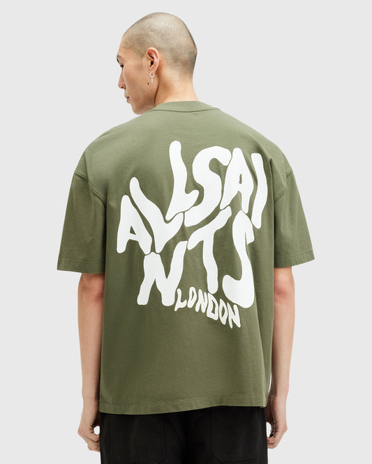 Dark Olive Green טי שירט קצרה לגברים Orlando ALLSAINTS