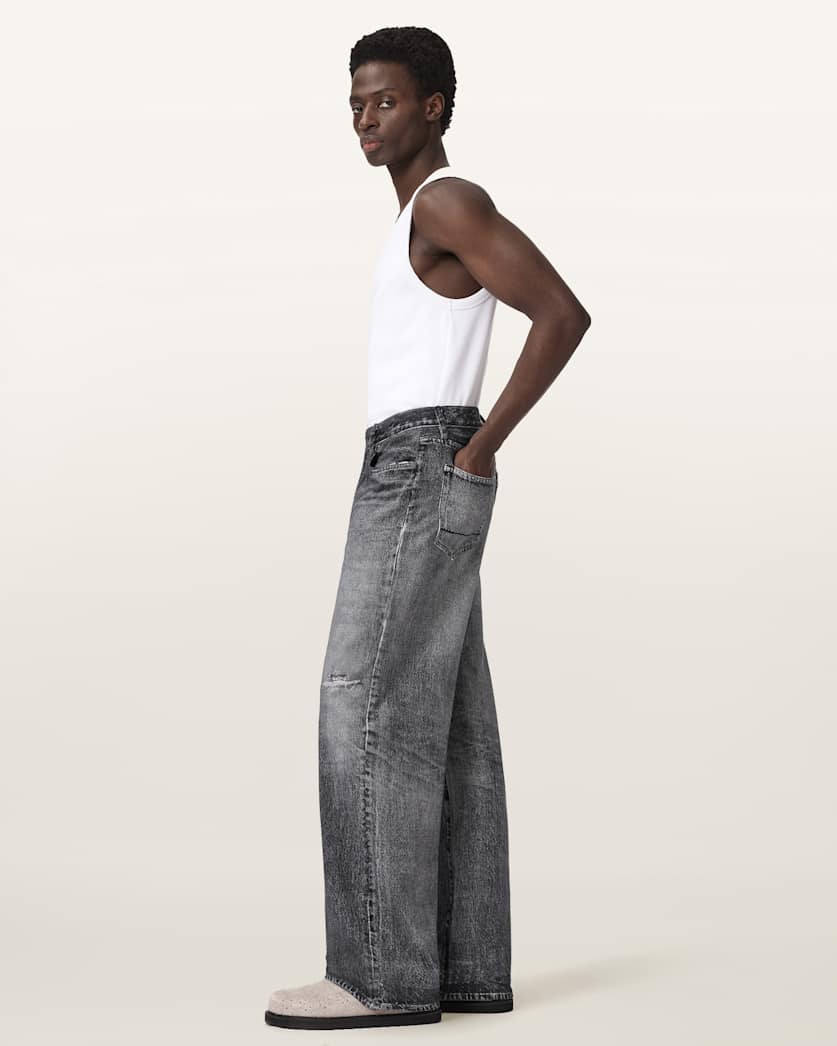 Antique White ג'ינס ארוך לגברים  Lenny -  Loose Fit ALLSAINTS