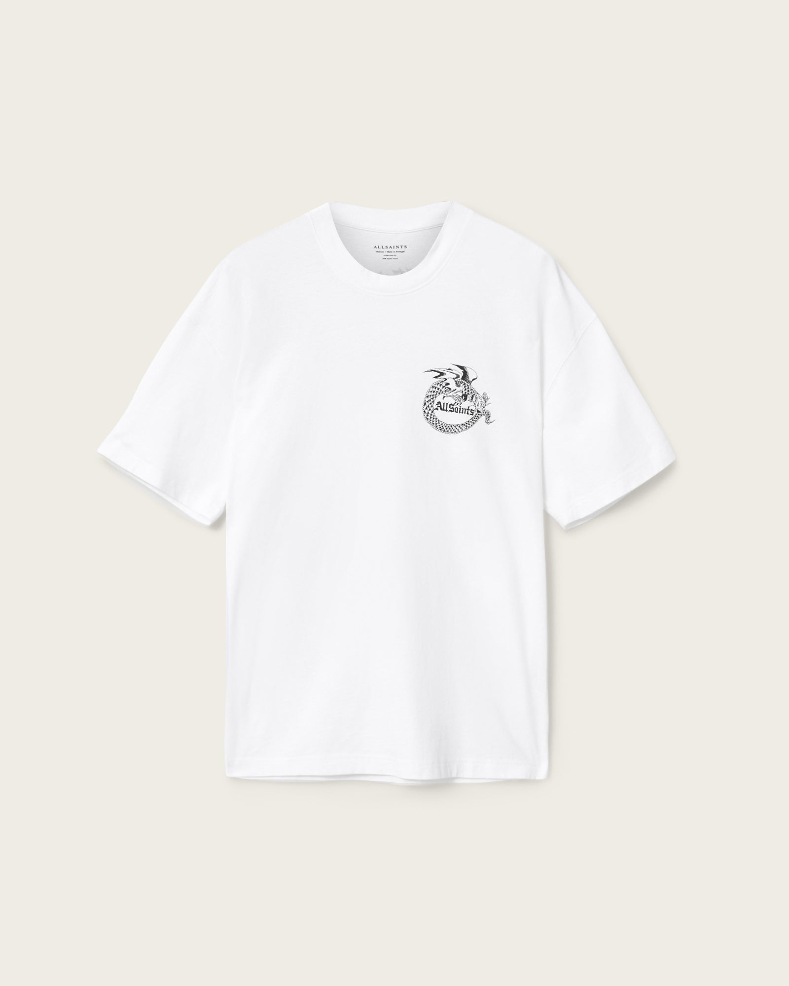 White Smoke טי שירט קצרה לגברים Terra ALLSAINTS