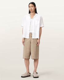 Antique White מכנסיים קצרים לגברים Jackson ALLSAINTS