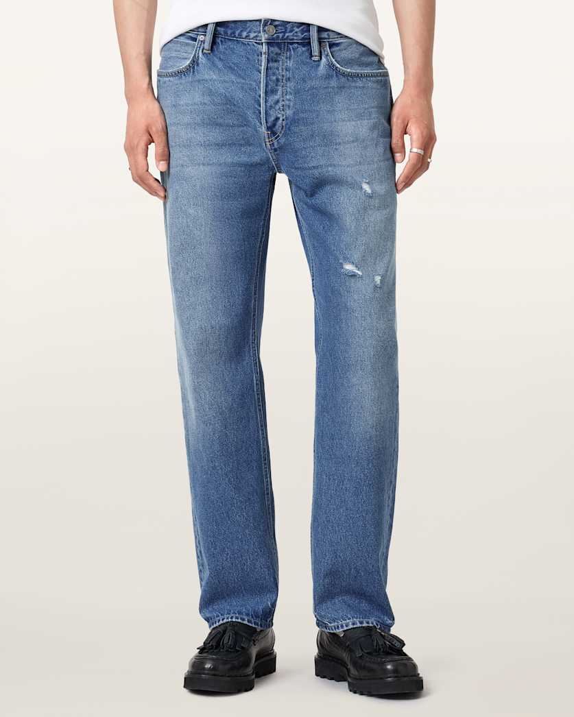 Antique White ג'ינס ארוך לגברים Straight Denim ALLSAINTS