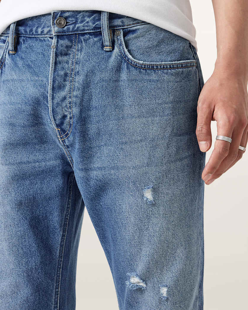 Slate Gray ג'ינס ארוך לגברים Straight Denim ALLSAINTS