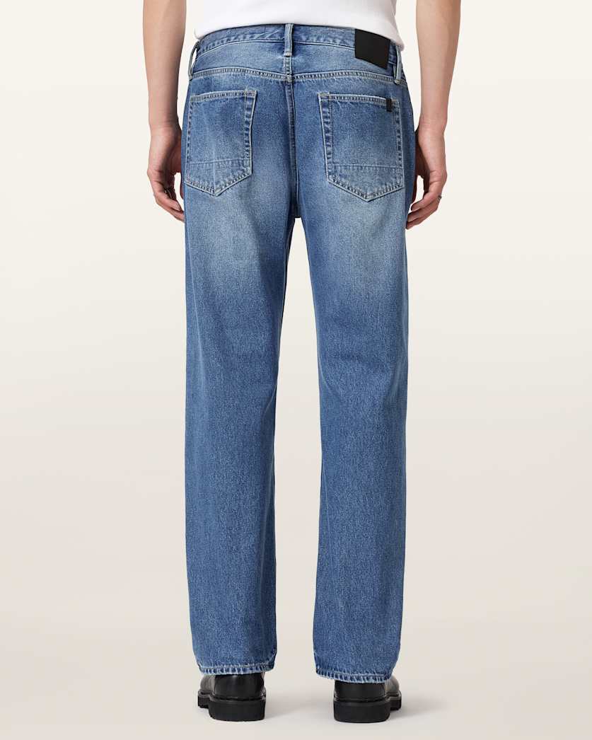 Dark Slate Blue ג'ינס ארוך לגברים Straight Denim ALLSAINTS