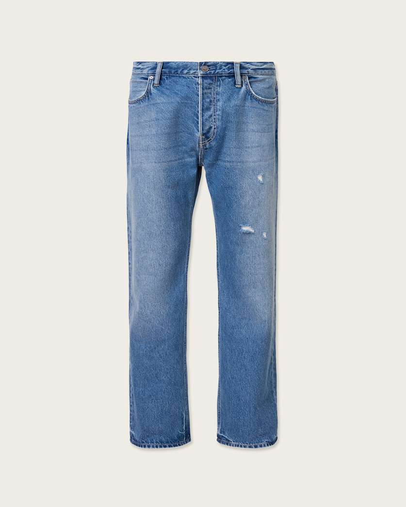 Dark Slate Blue ג'ינס ארוך לגברים Straight Denim ALLSAINTS