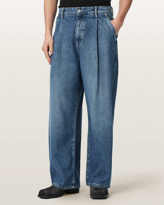 Antique White ג׳ינס לגברים Daze Pleated - Wide Leg ALLSAINTS