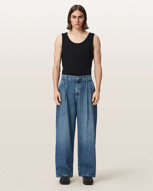 Light Gray ג׳ינס לגברים Daze Pleated - Wide Leg ALLSAINTS