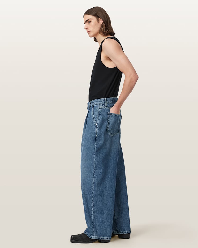Light Gray ג׳ינס לגברים Daze Pleated - Wide Leg ALLSAINTS