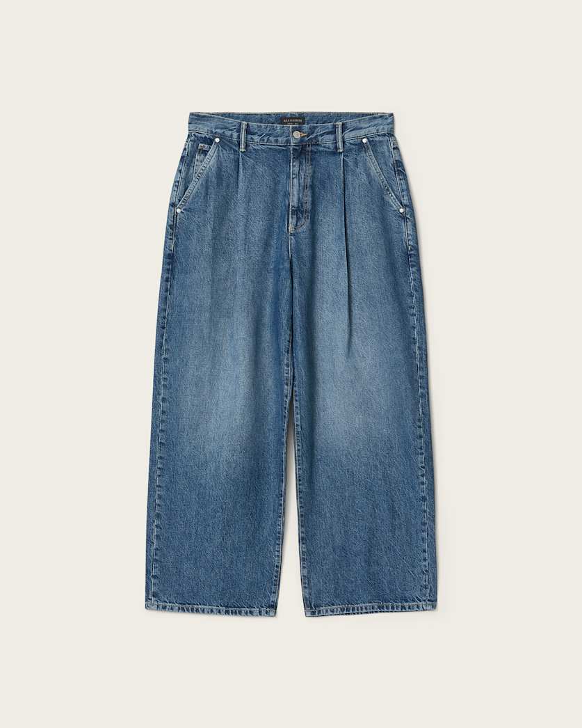 Dark Slate Blue ג׳ינס לגברים Daze Pleated - Wide Leg ALLSAINTS