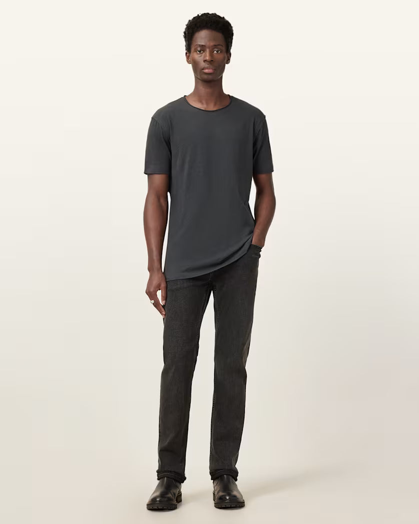 Antique White טי שירט קצרה לגברים Figure ALLSAINTS