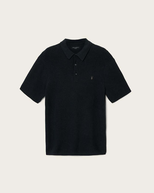 Black פולו וופל לגברים Aspen Ramskull ALLSAINTS