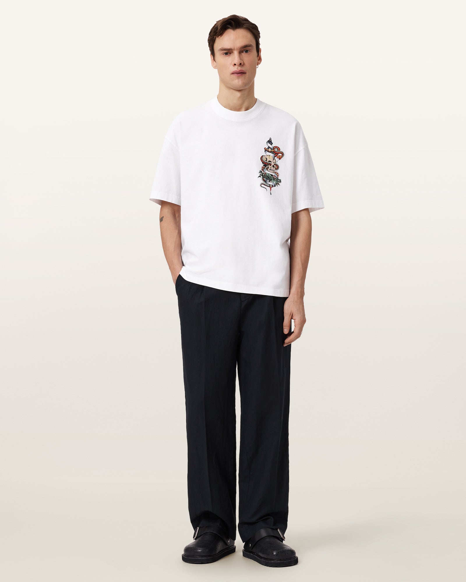 Seashell טי שירט קצרה לגברים Blade ALLSAINTS