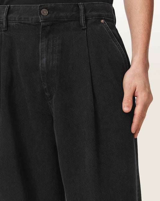 Dark Slate Gray ג׳ינס לגברים Daze Pleated - Wide Leg ALLSAINTS