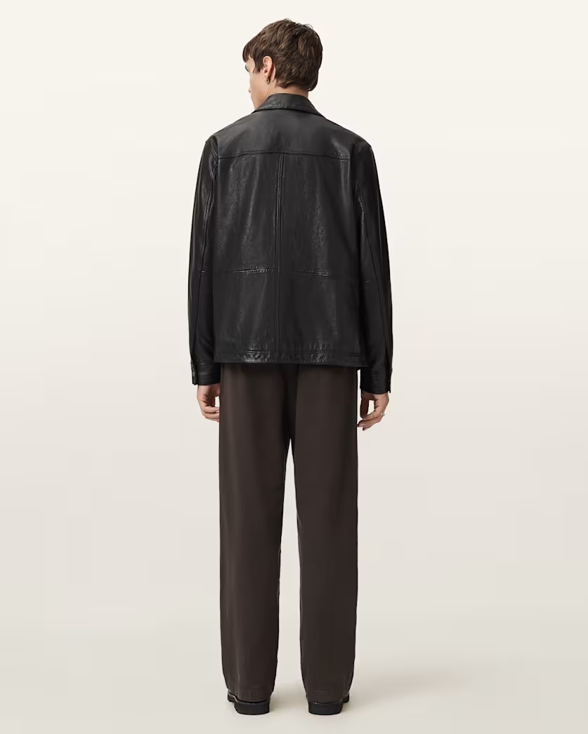 Dark Slate Gray מכנסיים אלגנטים ארוכים Juku ALLSAINTS