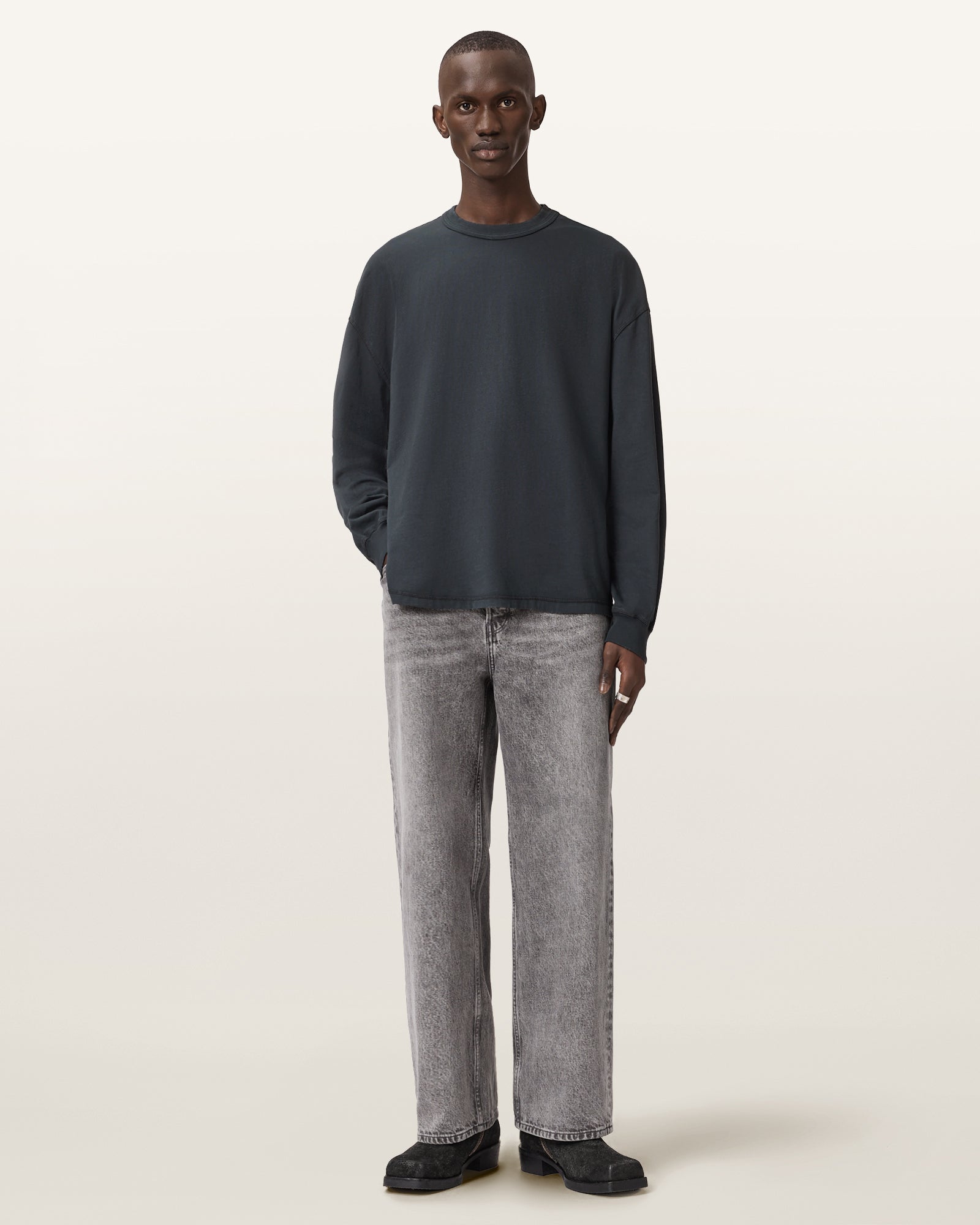 Antique White סווטשירט לגברים Cole ALLSAINTS