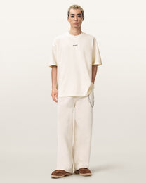Antique White טי שירט קצרה לגברים Mikro ALLSAINTS
