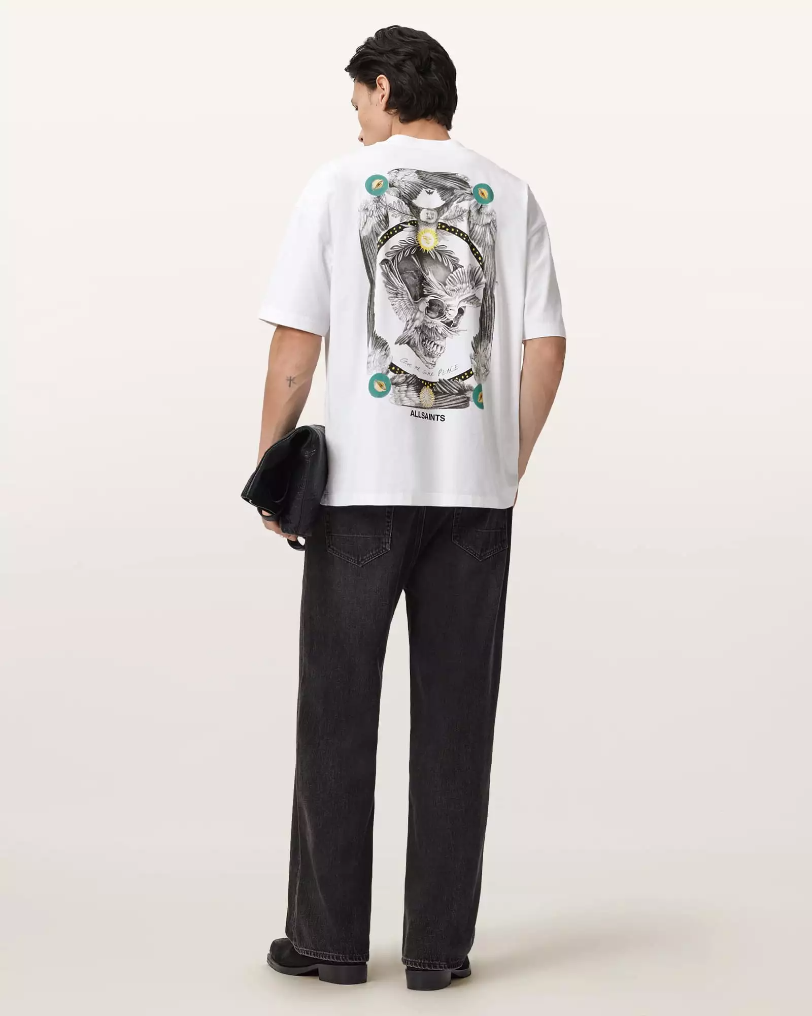 Antique White טי שירט קצרה Mysteries ALLSAINTS