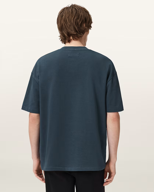 Antique White טי שירט קצרה אוברסייז לגברים Haven ALLSAINTS