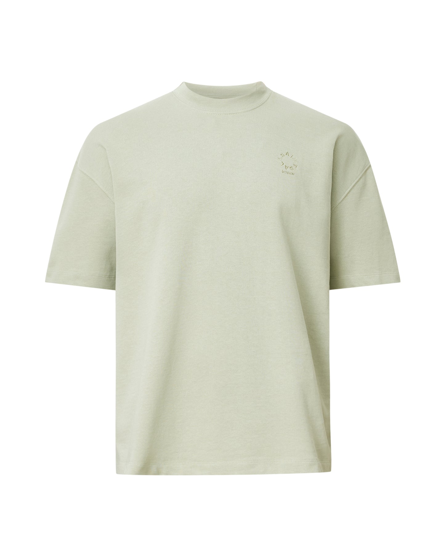 Light Gray טי שירט קצרה אוברסייז לגברים Haven ALLSAINTS