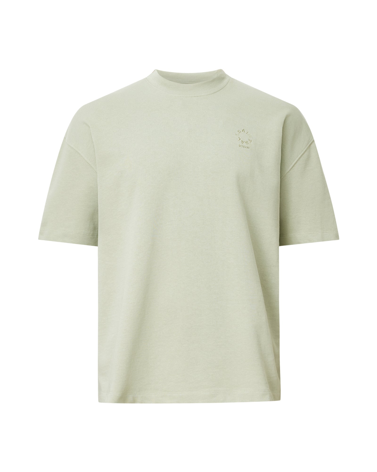 Light Gray טי שירט קצרה אוברסייז לגברים Haven ALLSAINTS