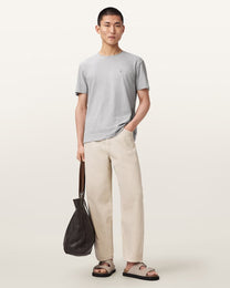 Antique White טי שירט Ramskull לגברים Flax ALLSAINTS