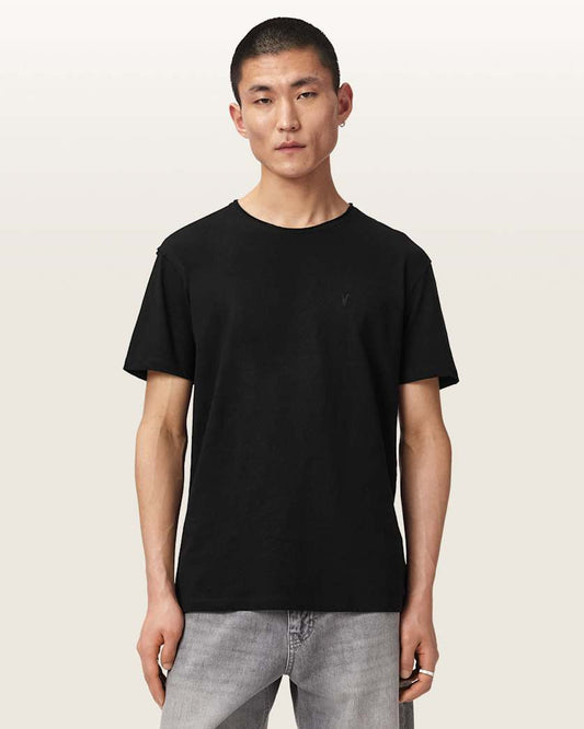 Black טי שירט Ramskull לגברים Flax ALLSAINTS