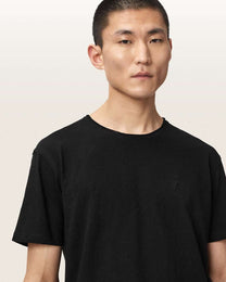 Black טי שירט Ramskull לגברים Flax ALLSAINTS