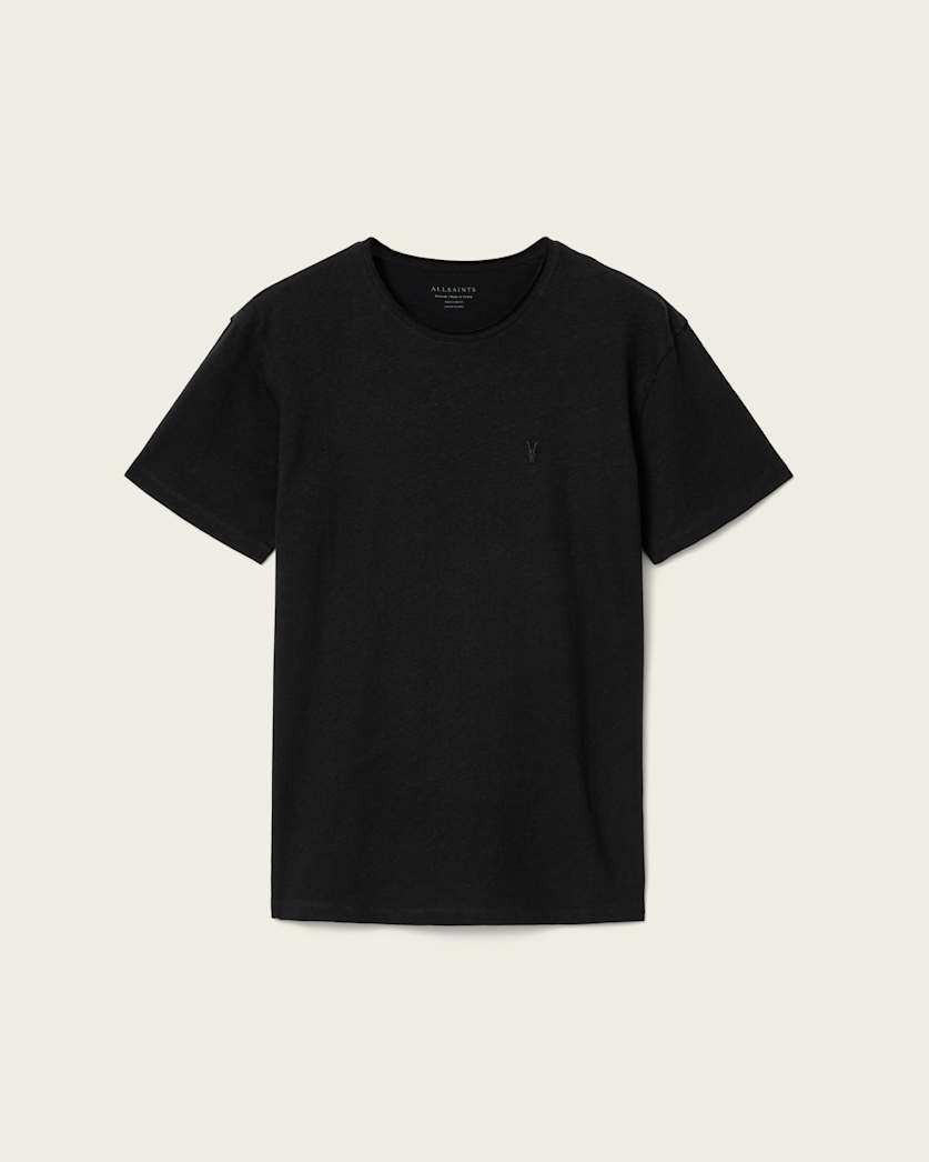 Black טי שירט Ramskull לגברים Flax ALLSAINTS