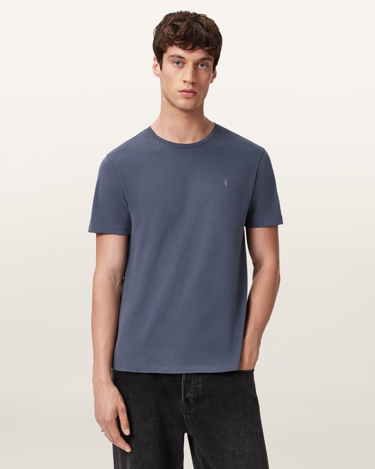 Antique White טי שירט קצרה לגברים Brace ALLSAINTS