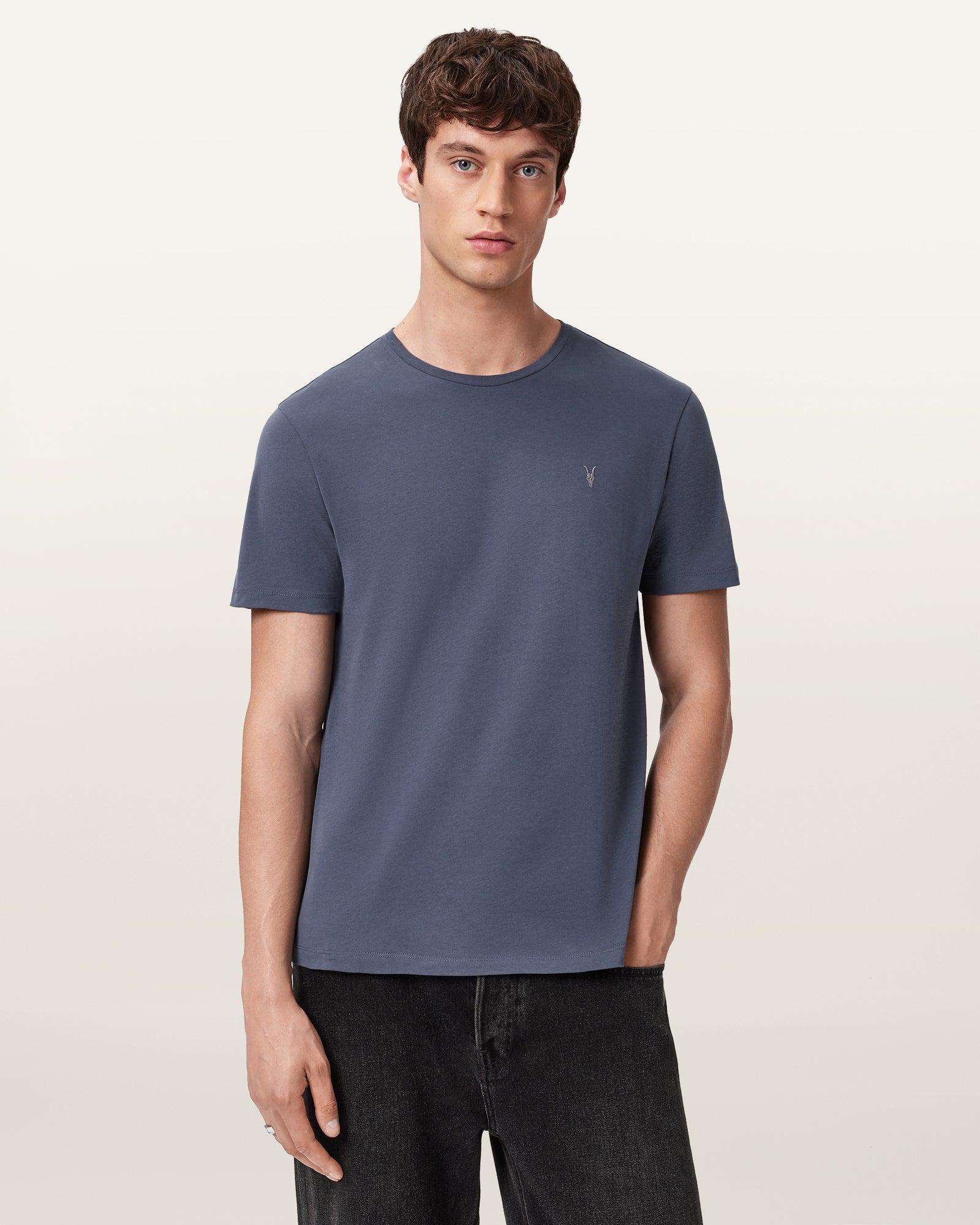 Antique White טי שירט קצרה לגברים Brace ALLSAINTS