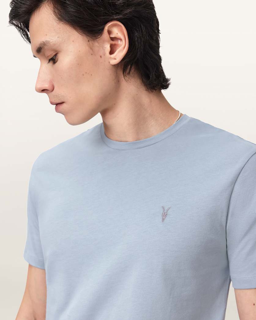 Light Steel Blue טי שירט קצרה לגברים Washed Tee ALLSAINTS