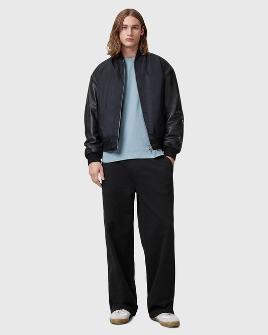 Black טי שירט קצרה לגברים Brace ALLSAINTS