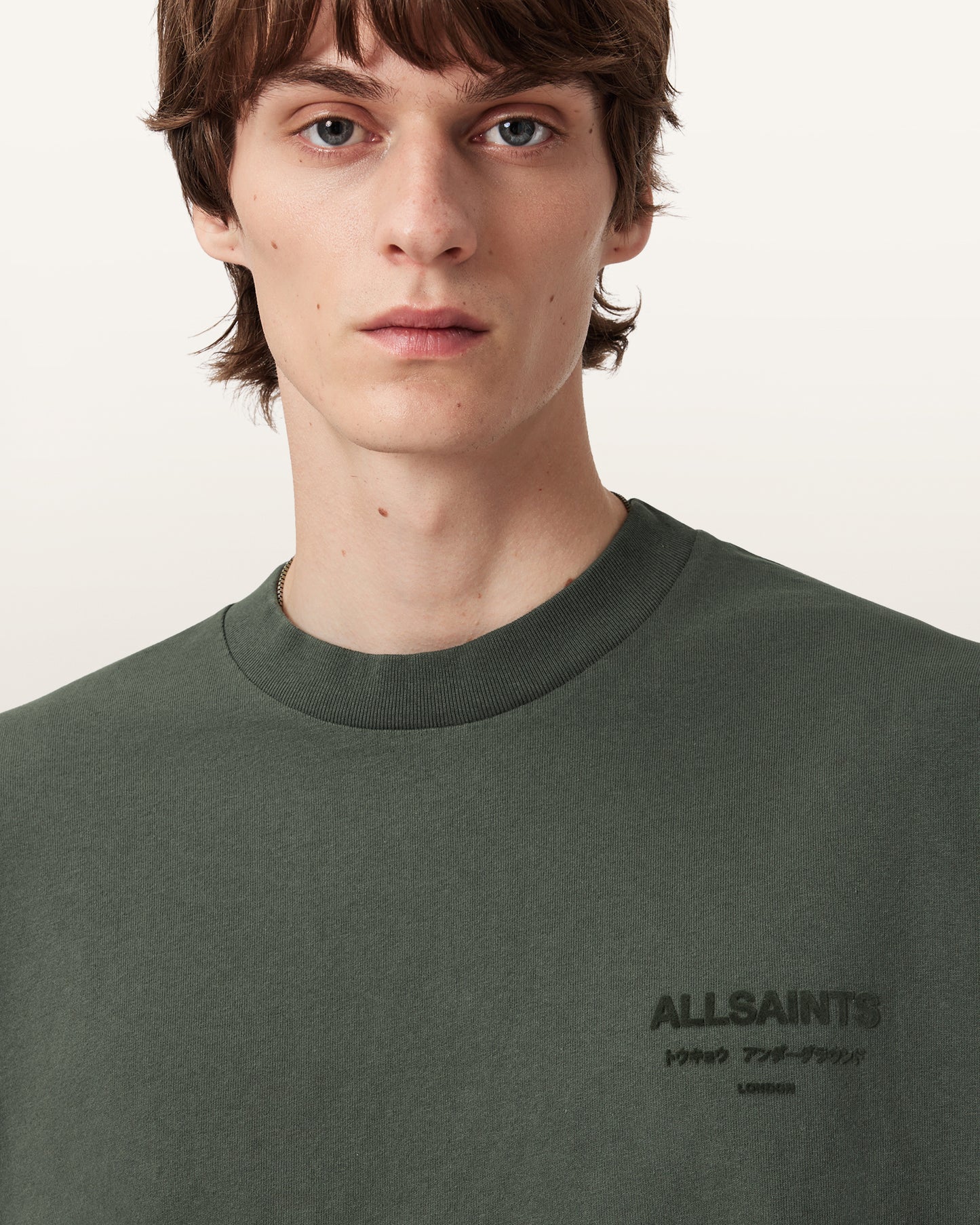 Antique White טי שירט קצרה לגברים Xander ALLSAINTS