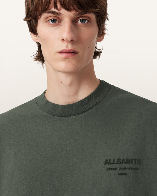 Antique White טי שירט קצרה לגברים Xander ALLSAINTS