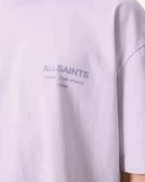 Lavender טי שירט קצרה לגברים Xander SS Crew ALLSAINTS