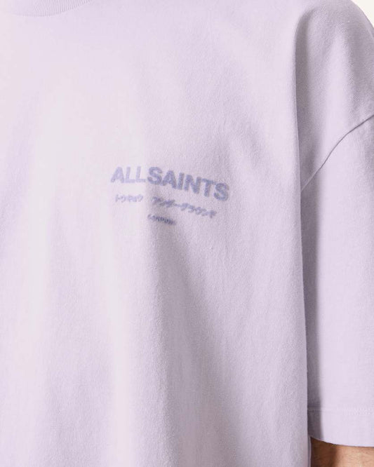 Lavender טי שירט קצרה לגברים Xander SS Crew ALLSAINTS