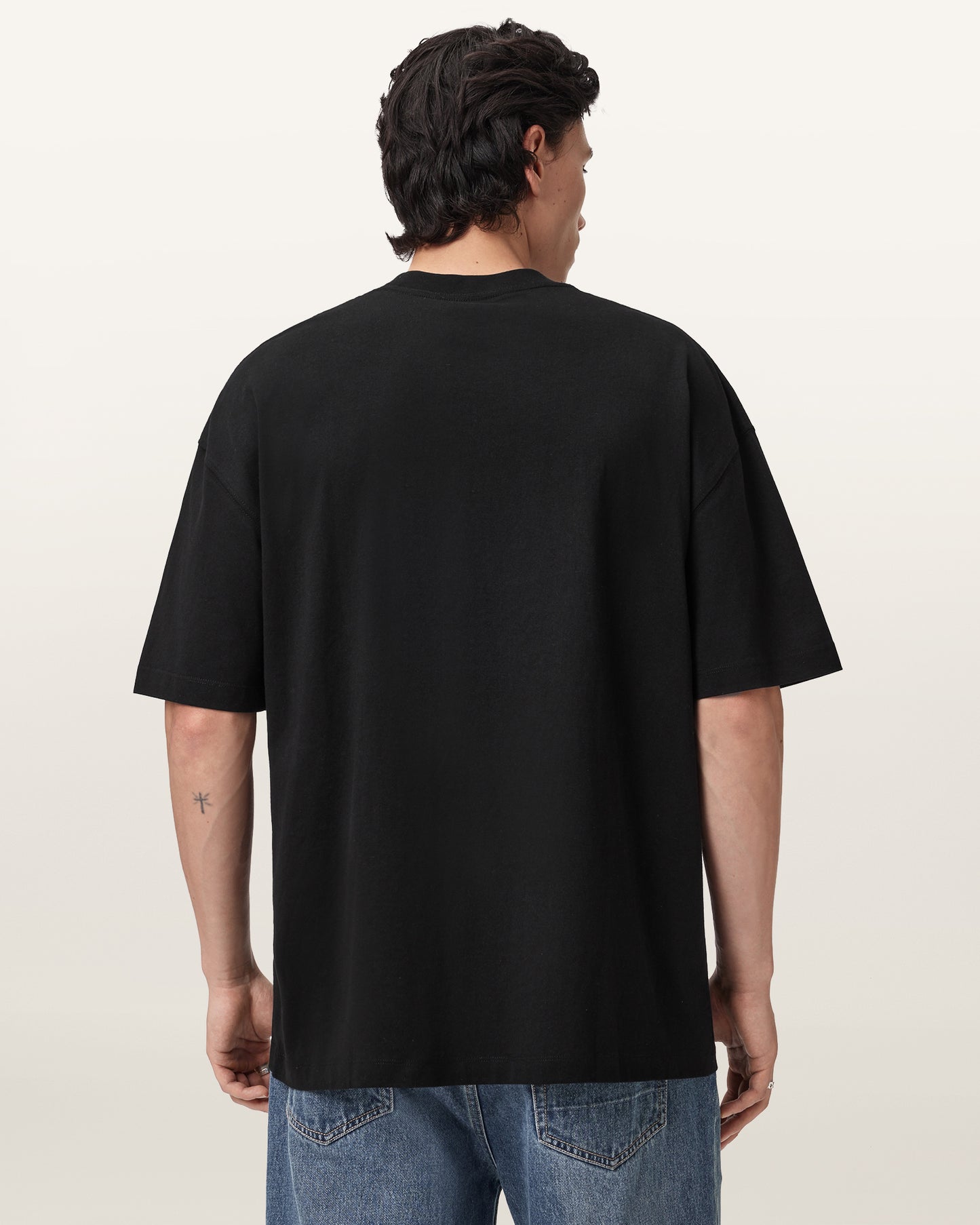 Black טי שירט קצרה לגברים Xander ALLSAINTS