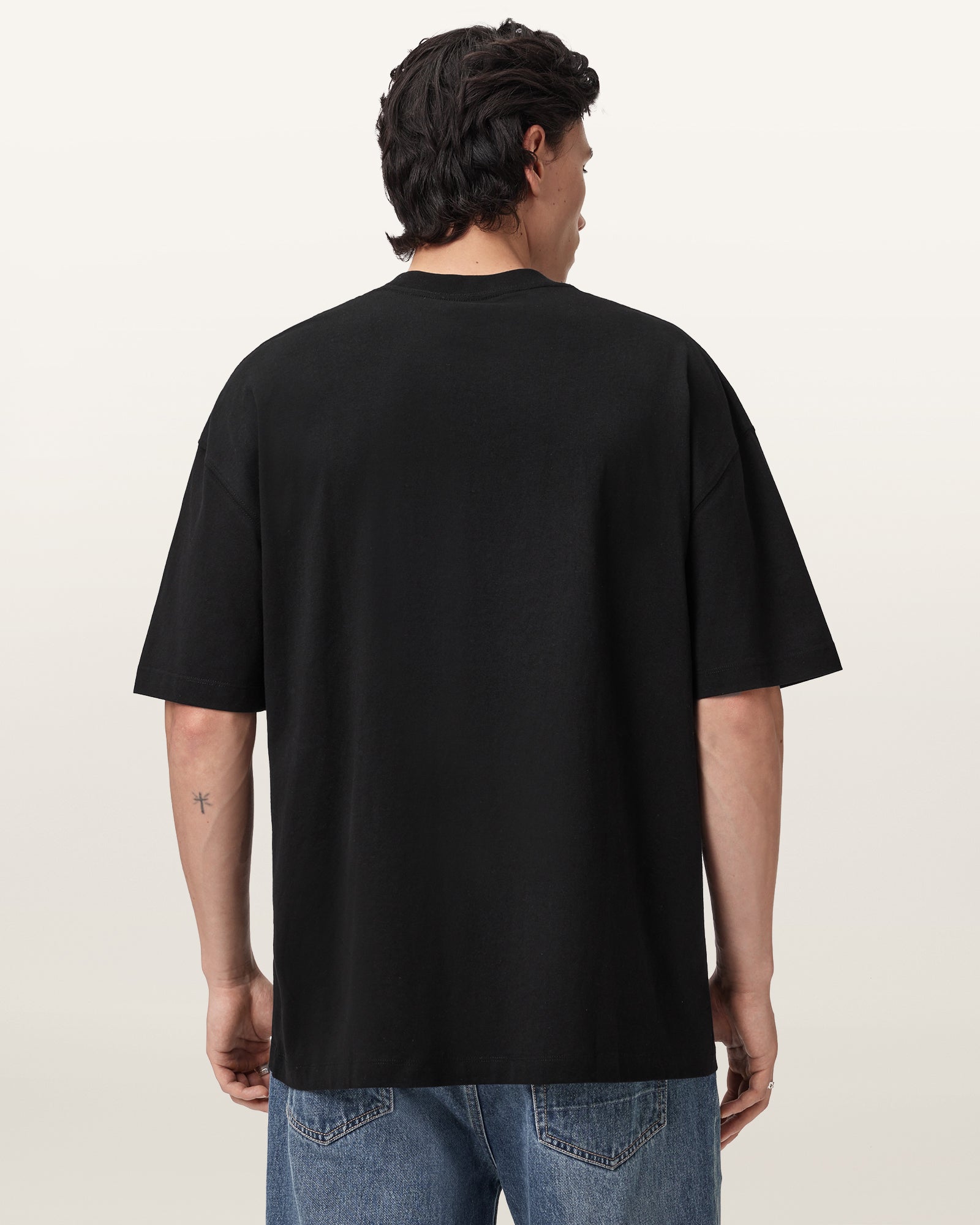 Black טי שירט קצרה לגברים Xander ALLSAINTS