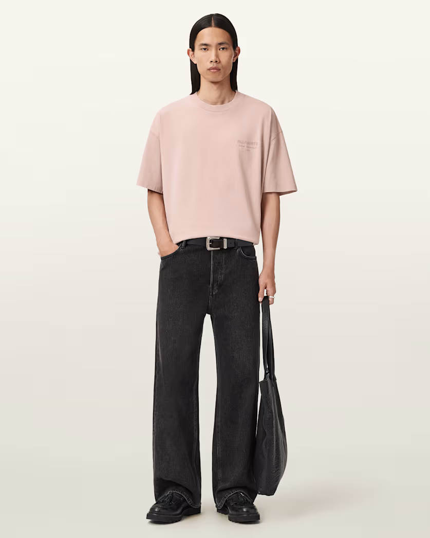 Antique White טי שירט קצרה לגברים Xander ALLSAINTS