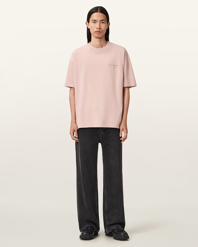 Antique White טי שירט קצרה לגברים Xander ALLSAINTS