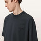Dark Slate Gray טי שירט קצרה לגברים Xander Ss Crew ALLSAINTS