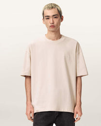 Seashell טי שירט קצרה לגברים Xander Ss Crew ALLSAINTS
