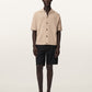 Antique White חולצה מכופתרת קצרה סריג לגברים Arktx Open Stitch ALLSAINTS