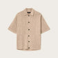 Tan חולצה מכופתרת קצרה סריג לגברים Arktx Open Stitch ALLSAINTS