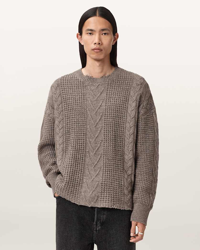 Dark Slate Gray סוודר לגברים Tenter ALLSAINTS